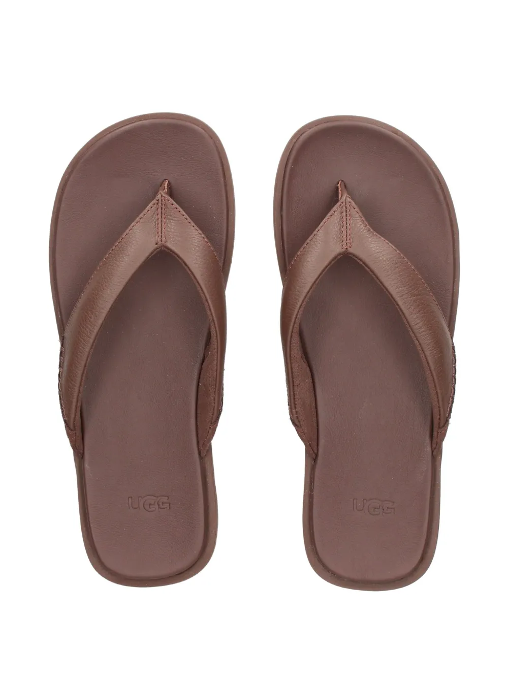 Шлепанцы для отдыха на море UGG, коричневый — фото 4