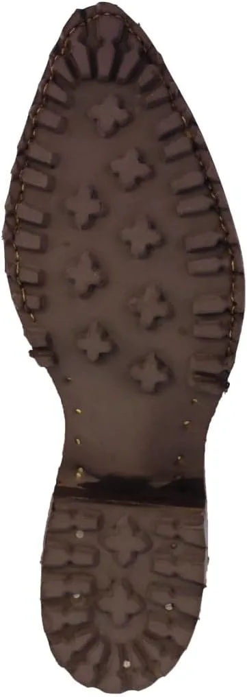 

Мужские байкерские ботинки Cowboy Professional из коньячной кожи с тиснением под крокодила и носком J Toe