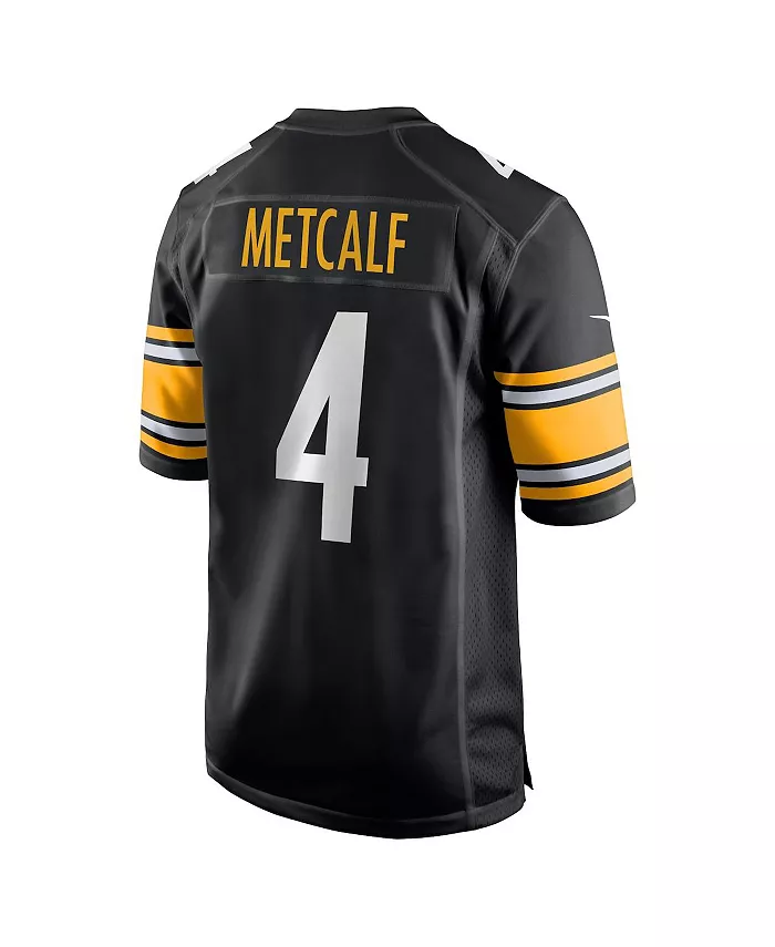 Мужская игровая футболка DK Metcalf Black Pittsburgh Steelers Nike — фото 3