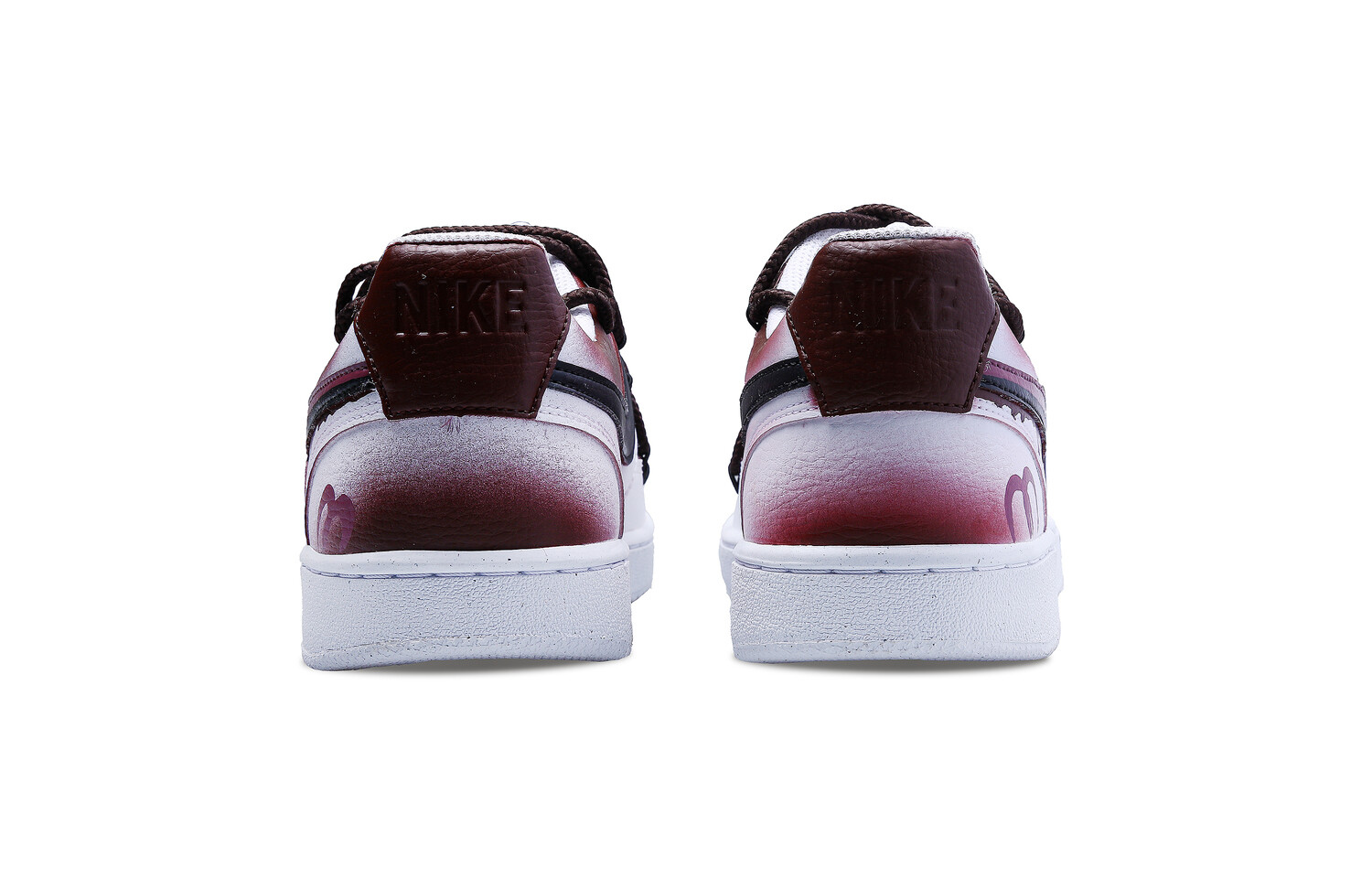 

Кроссовки Nike Court Vision 1 Skateboarding Shoes Men Low-top White, цвет Burgundy