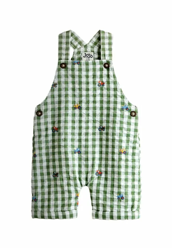 Вышитый комбинезон стандартного кроя Jojo Maman Bébé, Green Tractor — фото 2