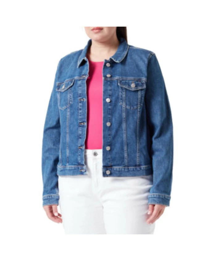 

Узкая джинсовая куртка меланжевого цвета Tommy Hilfiger, синий