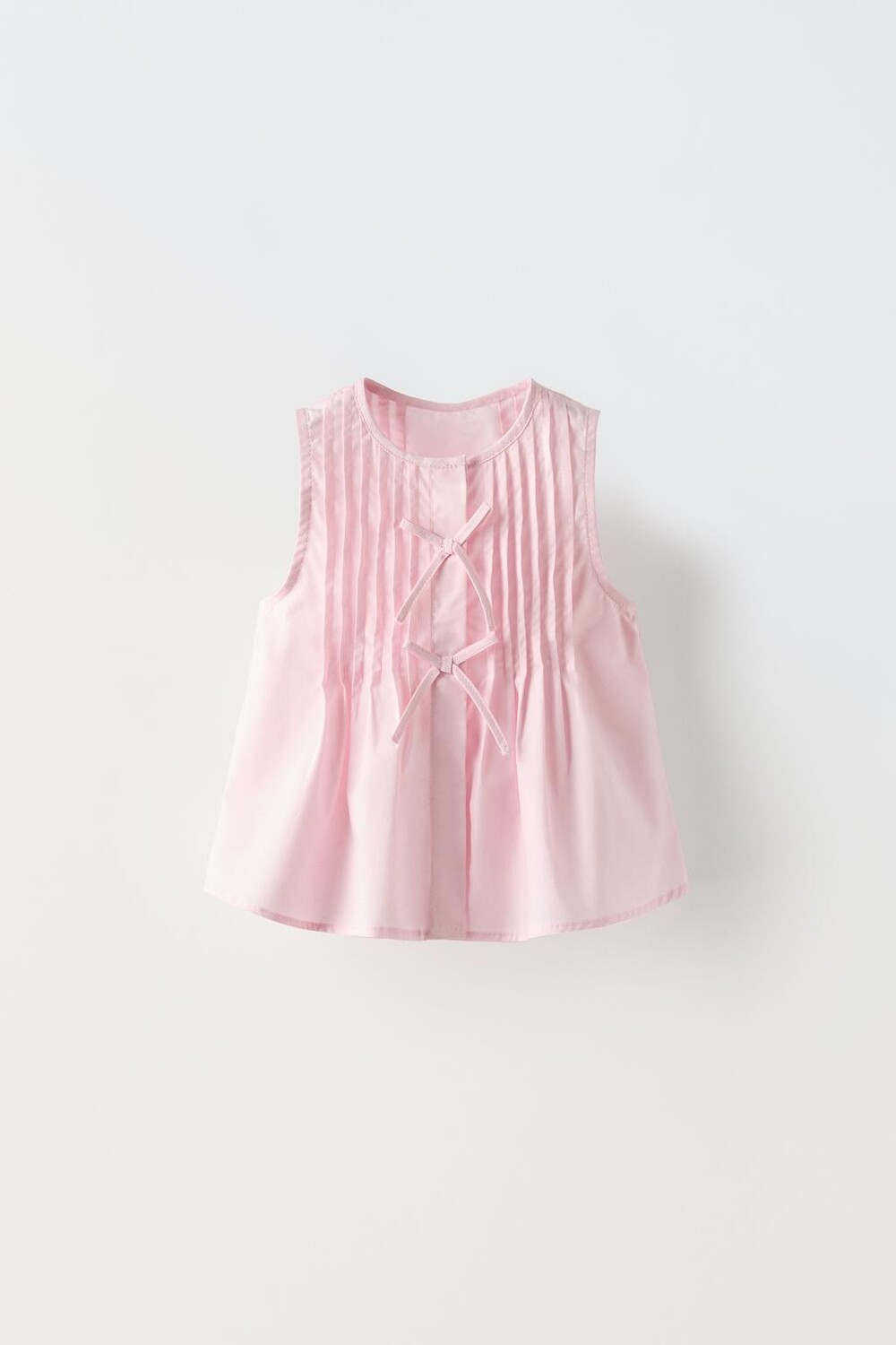 

Рубашка с плиссированными бантами ZARA, розовый