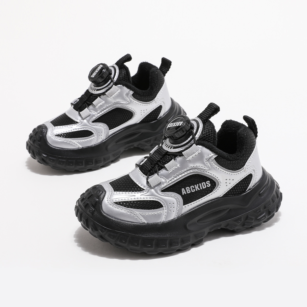 Повседневные ботинки black silver gray kids' ABC KIDS, черный/серебряный серый — фото 3
