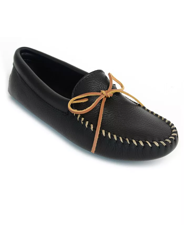 

Мужские мокасины из двойной оленьей кожи с мягкой подошвой Minnetonka, черный