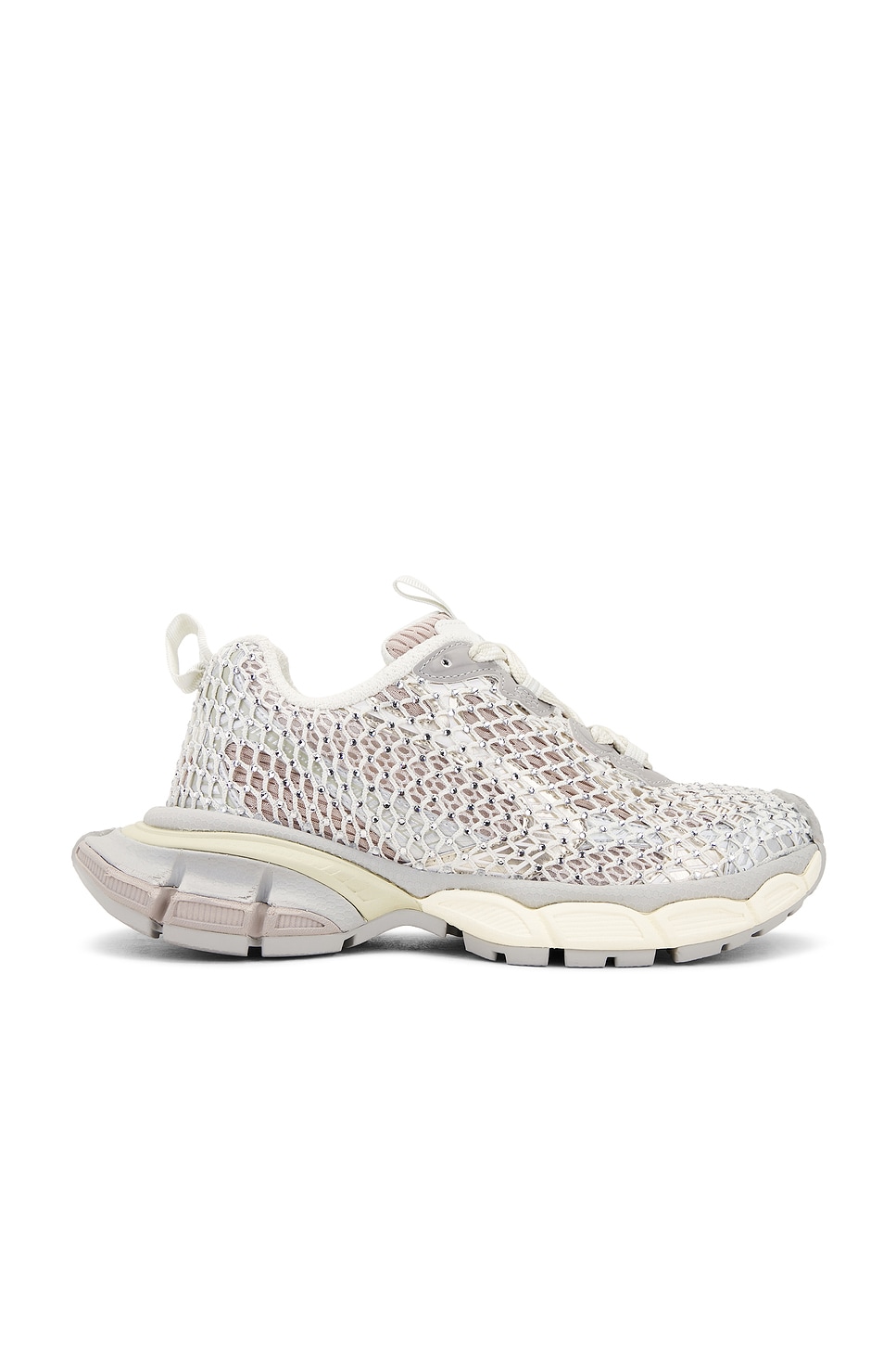 3XL Ажурные кроссовки Fishnet Balenciaga, Eggshell & Crystal