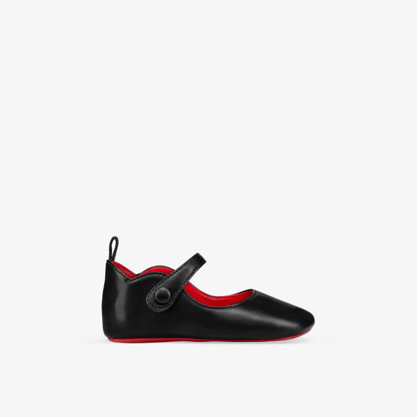 

Обувь для кроватки Baby Love Chick из металлизированной кожи для 6-12 месяцев Christian Louboutin, черный