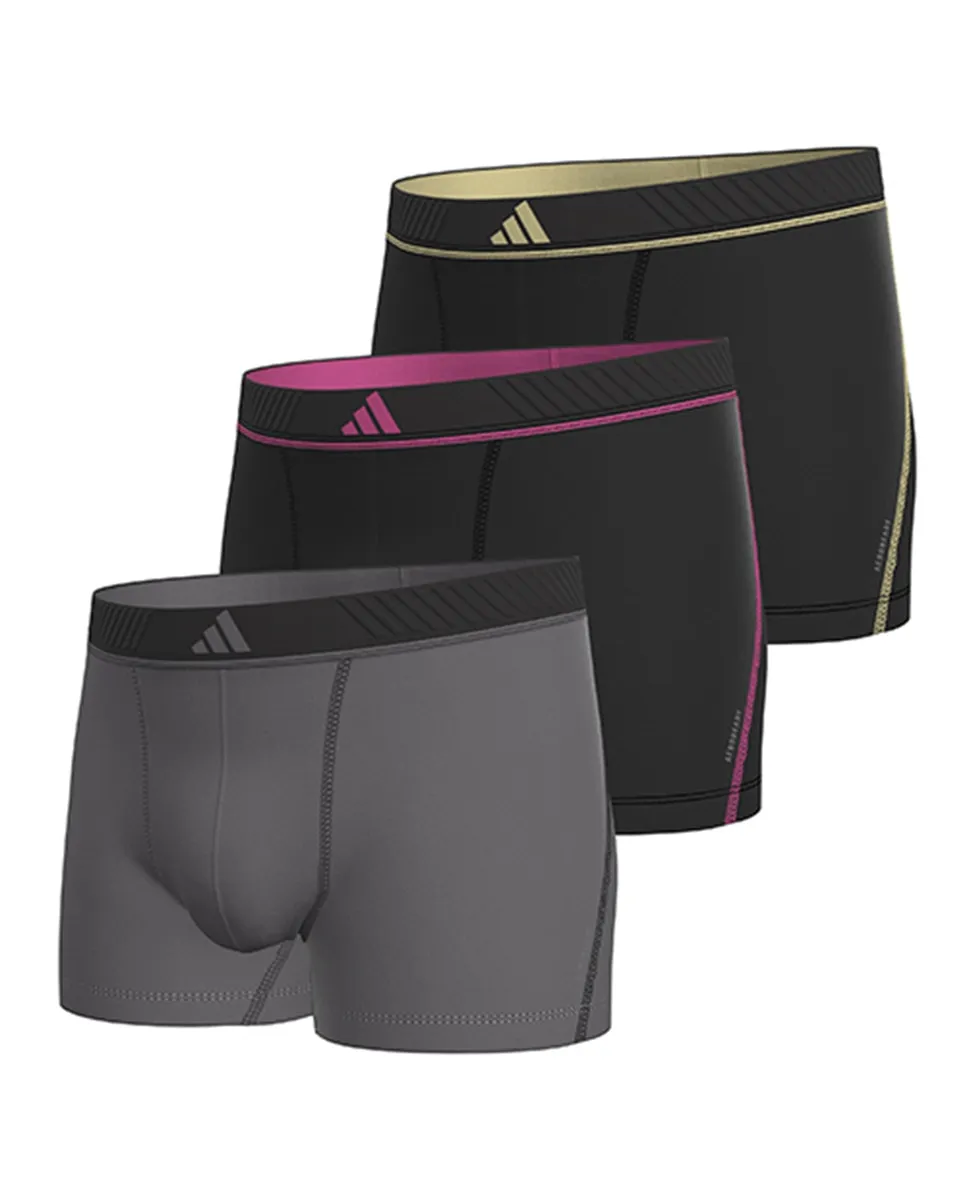 

Упаковка из трех трусов-боксеров, разных оттенков Adidas, черный