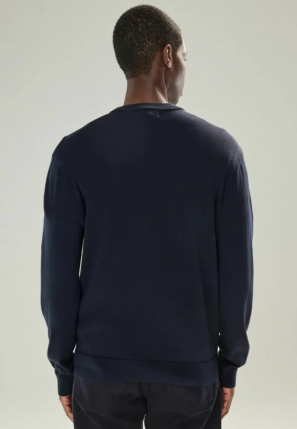 Джемпер стандартного кроя с круглым вырезом Next, Navy Blue — фото 4