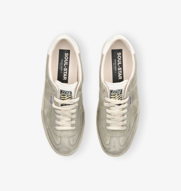 Низкие замшевые кроссовки Soul-Star с кожаной отделкой Golden Goose, бежевый — фото 2