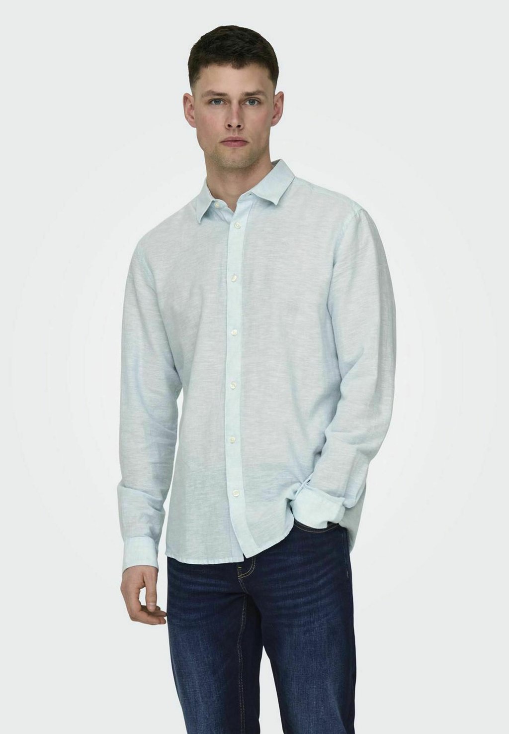 

Повседневная рубашка ONSCAIDEN SOLID Only & Sons, светло-голубой