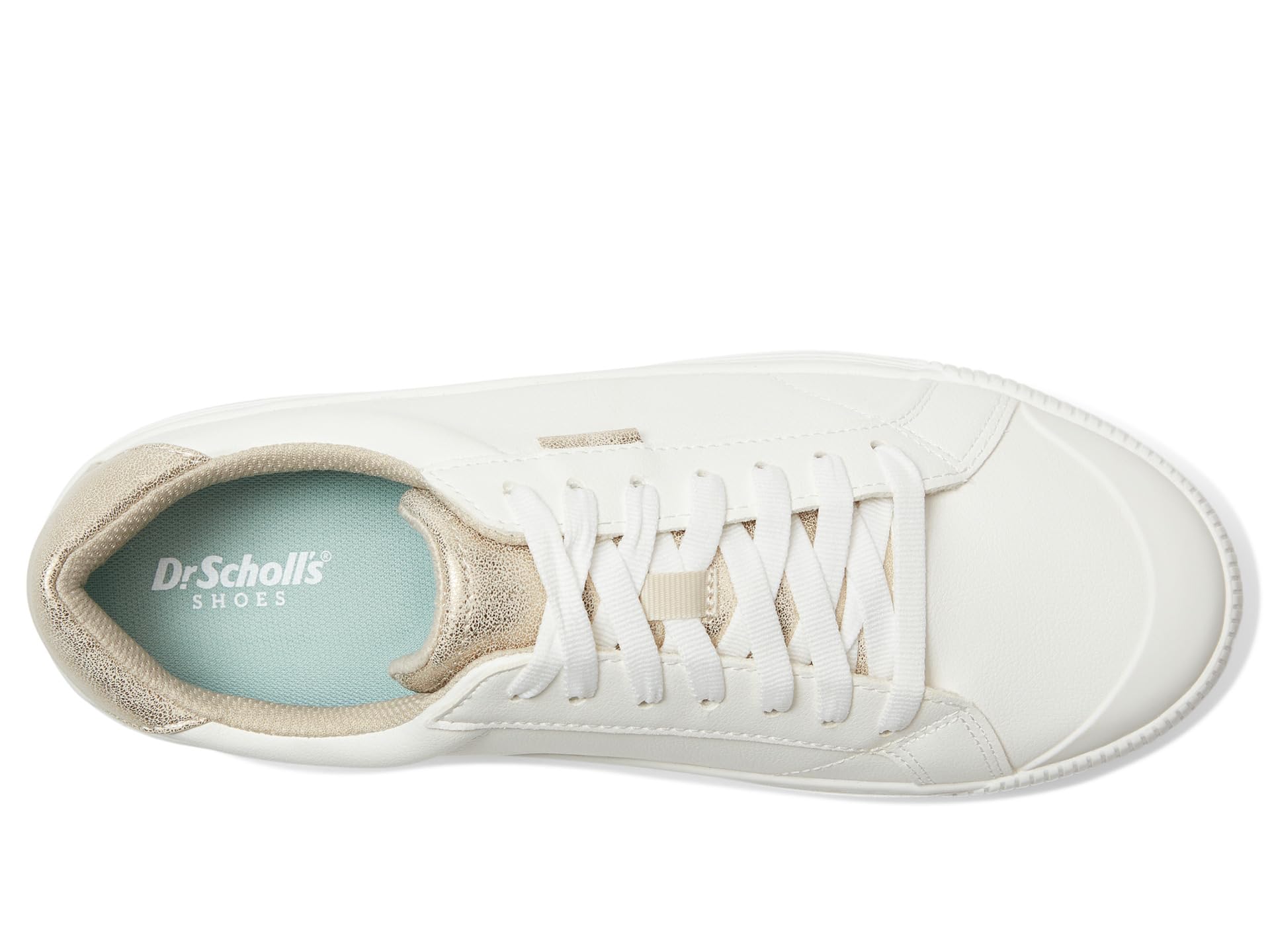 Кроссовки Dr. Scholl's Time Off Max Platform Sneaker, цвет White Gold Faux Leather — фото 2