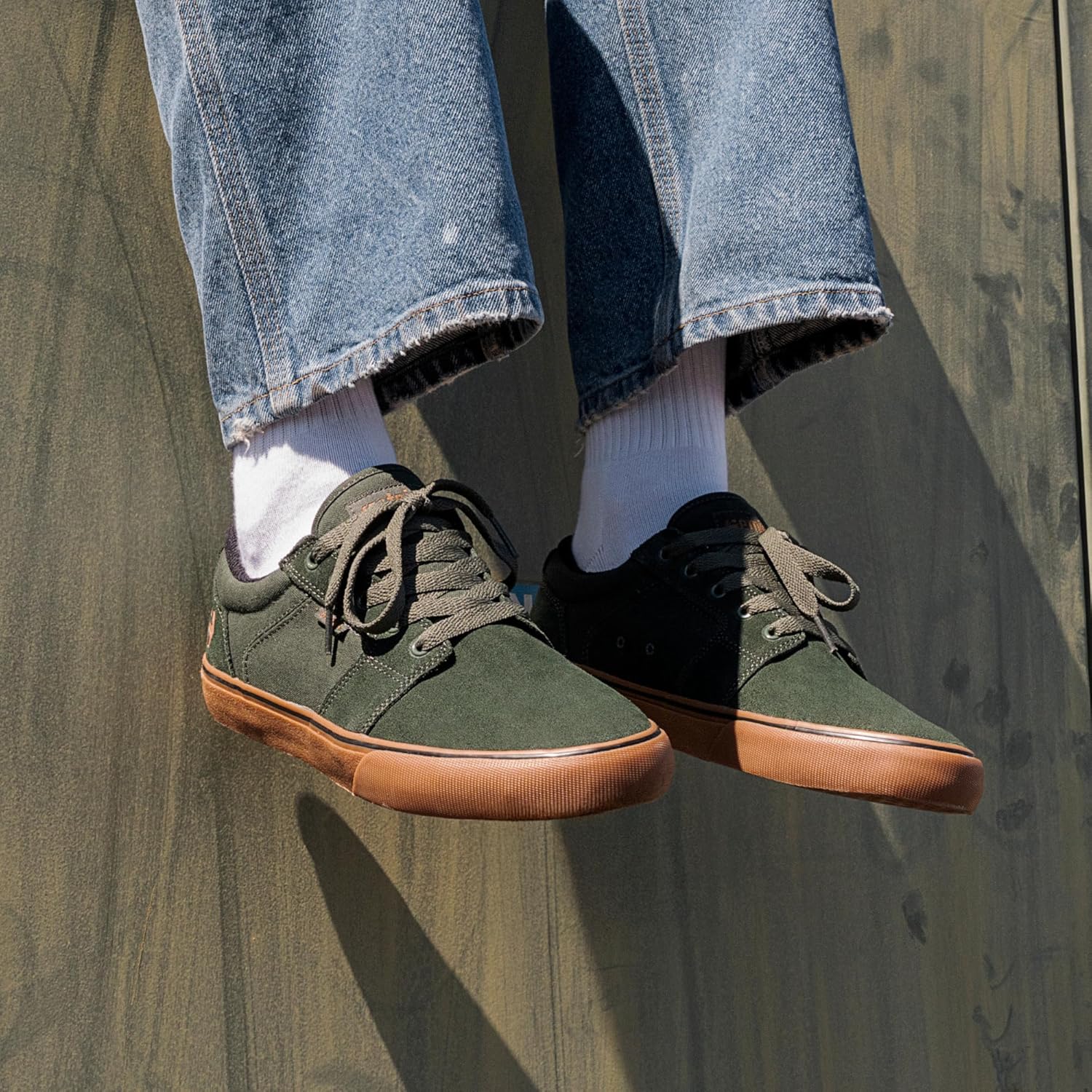 Кроссовки Etnies Barge LS - Классический скейтбордистский стиль, узкий вулканизированный силуэт, массивный бронированный воротник, усиленная вулканизация, амортизация, кроссовки на каждый день, зеленый — фото 2