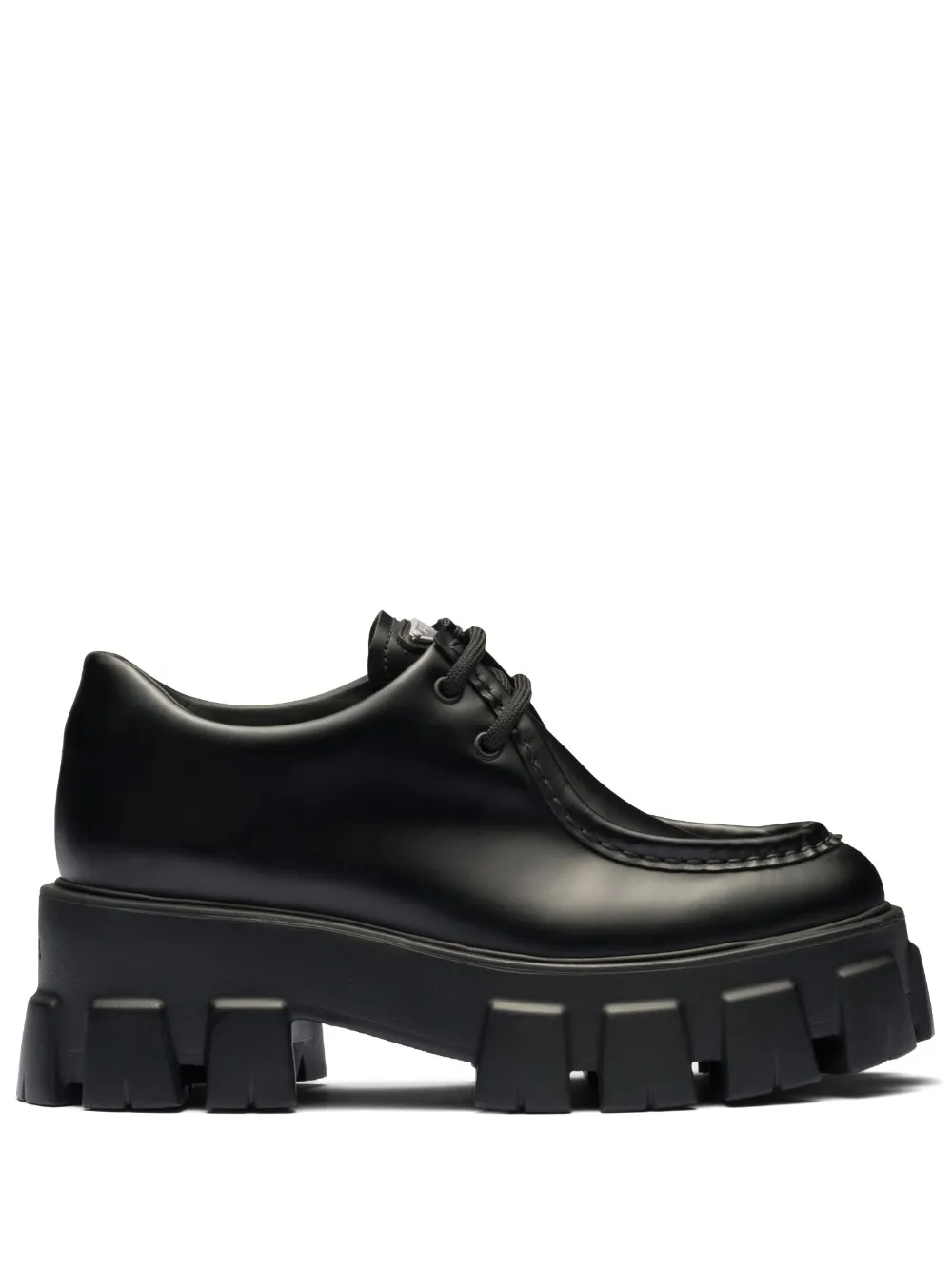 Туфли Monolith на шнуровке Prada, черный