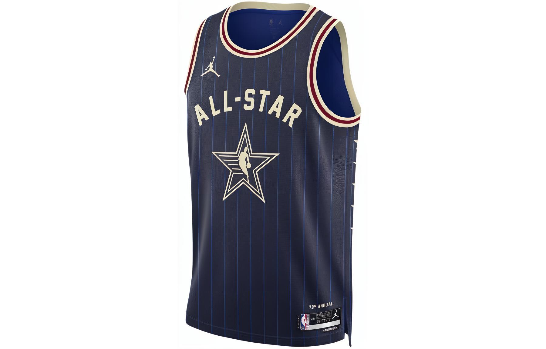 

Детская майка Swingman Nike X NBA Джоэл Эмбиид 2024 NBA All-Star Game Icon Edition Jordan, темно-синяя
