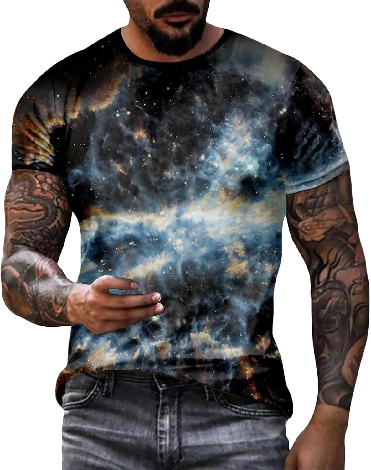 

Мужская футболка с коротким рукавом Galaxy, 3D принт, Large