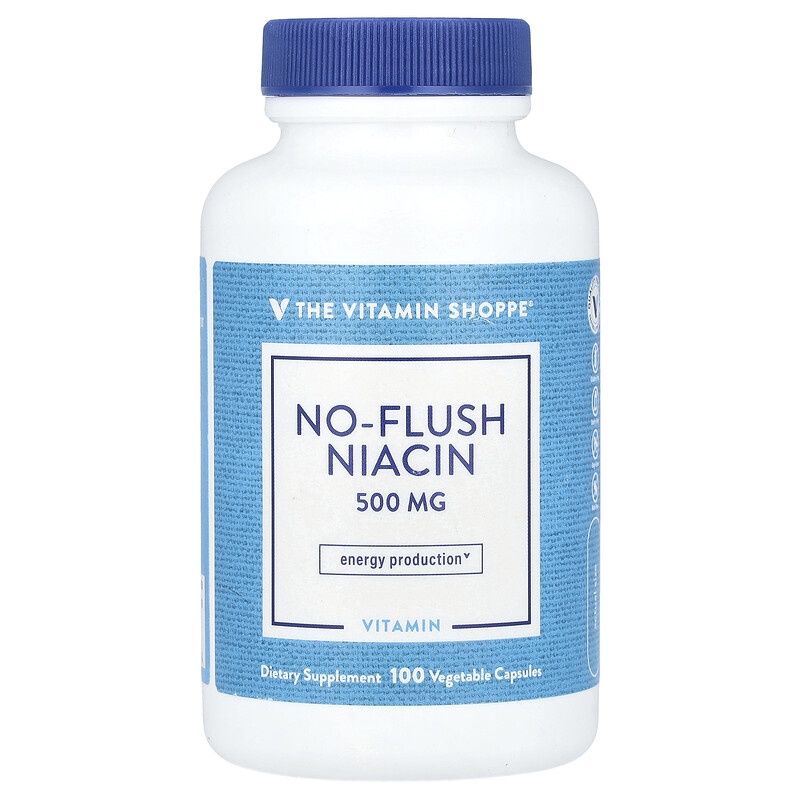 

The Vitamin Shoppe, Ниацин без смыва, 500 мг, 100 растительных капсул