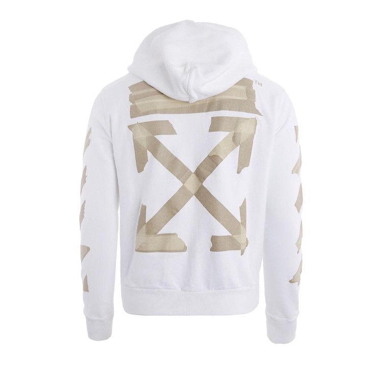 Худи Off-White Tape Arrows Slim Hoodie, White/Beige — фото 2