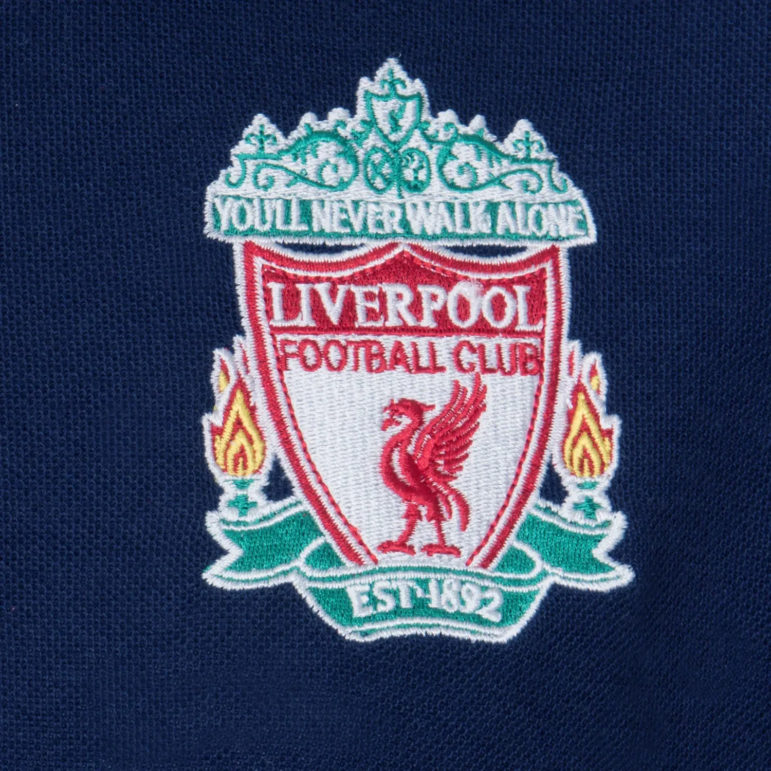 Детское поло Liverpool FC с вышивкой, темно-синий — фото 3