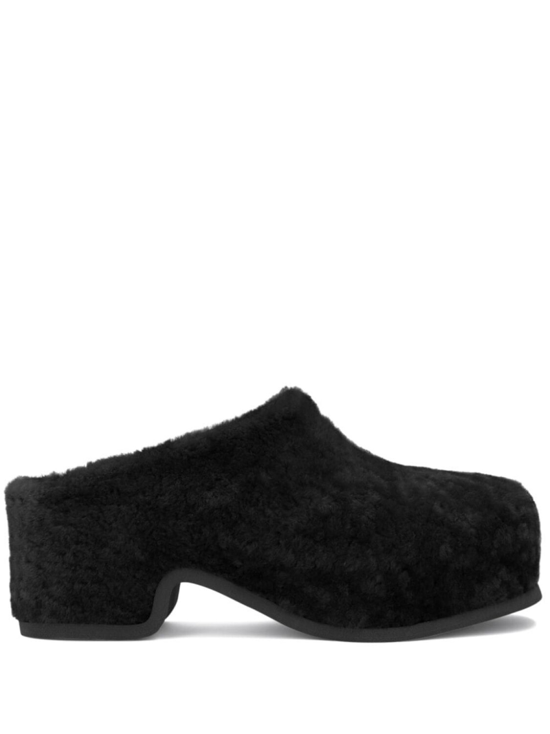 

DRIES VAN NOTEN клоги с искусственным мехом, черный
