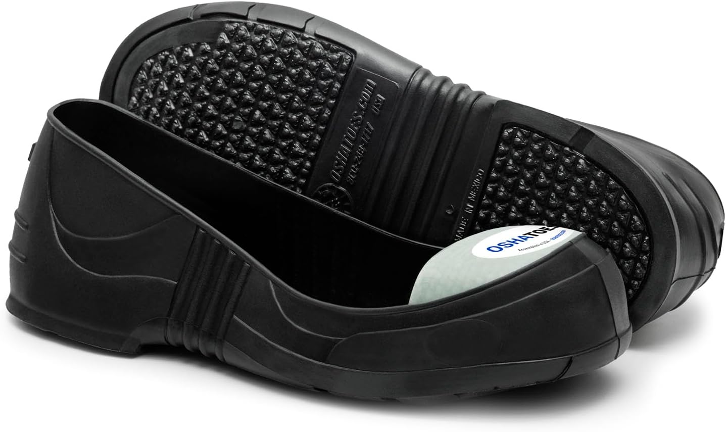 

No Brand Защитные ботинки Oshatoes Composite (без металла) с ПВХ накладкой на носок - белый носок - средний размер, размер обуви США: мужской 8-9, женский 10-11