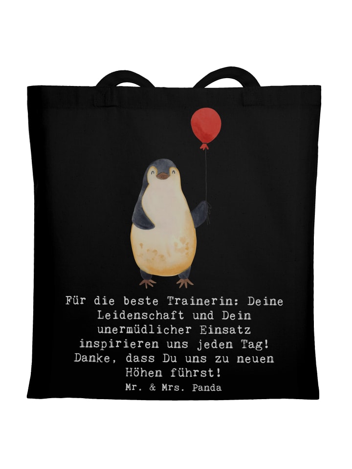 

Сумка-шоппер для тренера по гимнастике с надписью черного цвета Mr. & Mrs. Panda