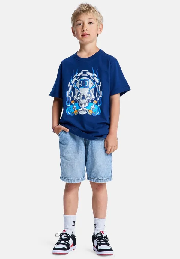Футболка с принтом горящего черепа Dc Shoes, Bsw Estate Blue