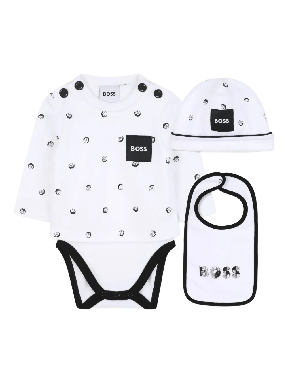 

Комплект для новорожденного с логотипом BOSS Kidswear, белый