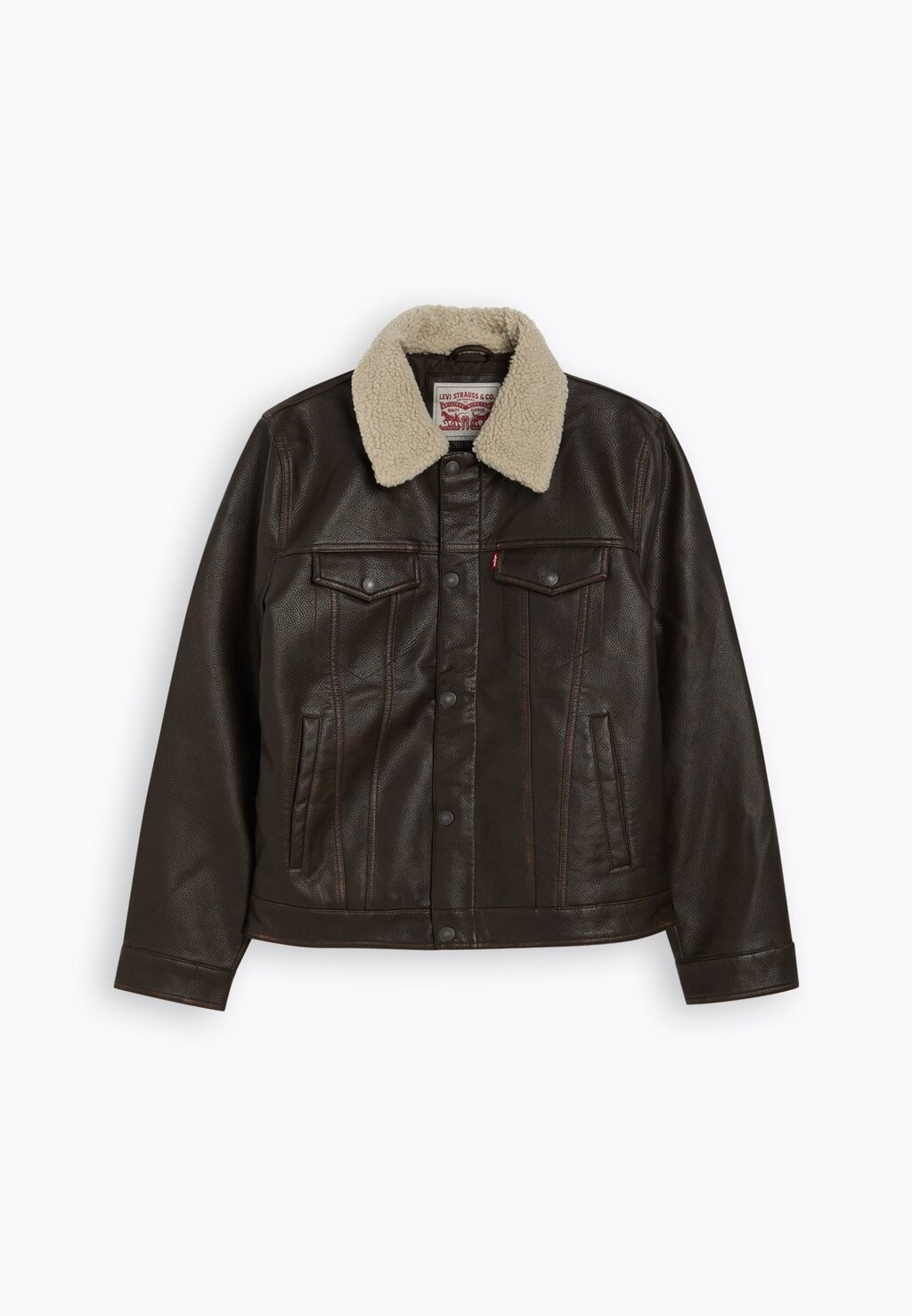 

Куртка из искусственной кожи TRUCKER COLLAR Levi's®, коричневый
