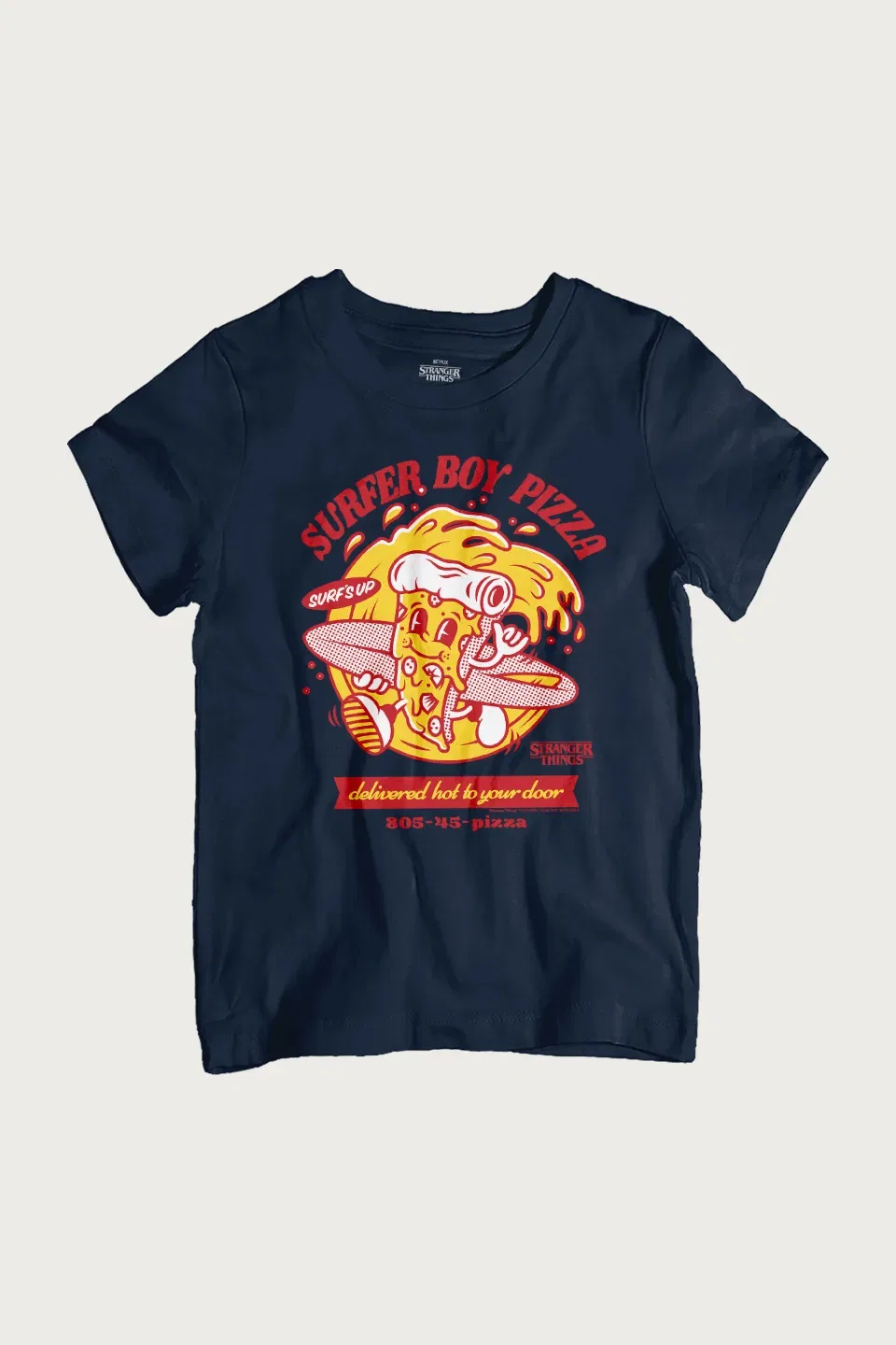 Футболка Surfer Boy Pizza Stranger Things, темно-синий — фото 2