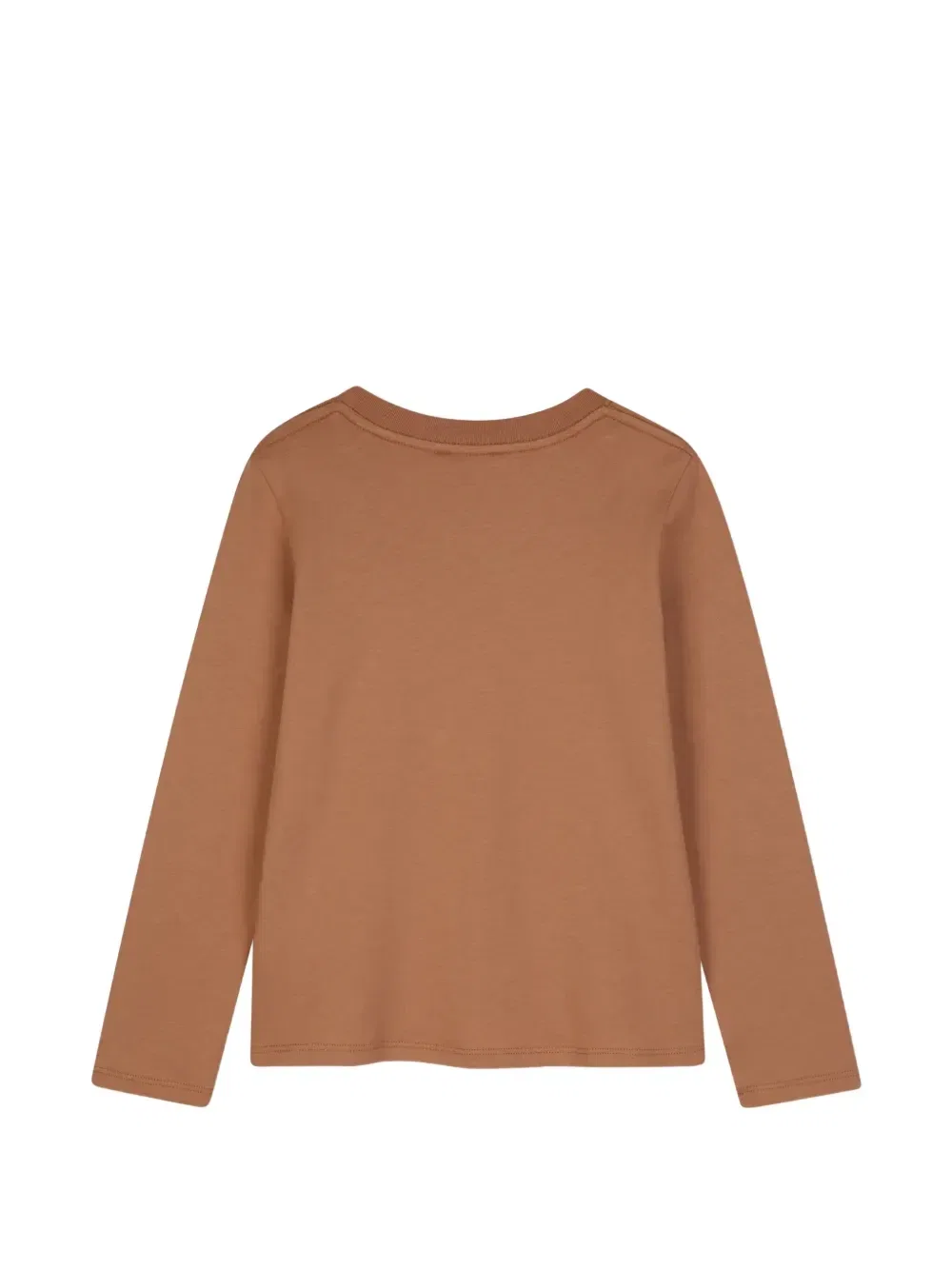 Футболка с длинными рукавами и логотипом Chloé Kids, коричневый — фото 2