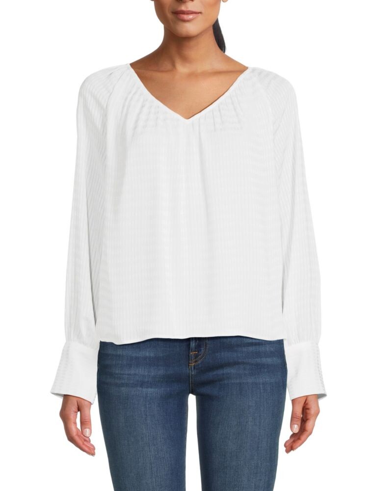 

Однотонный топ с широкими манжетами Calvin Klein, цвет Soft White