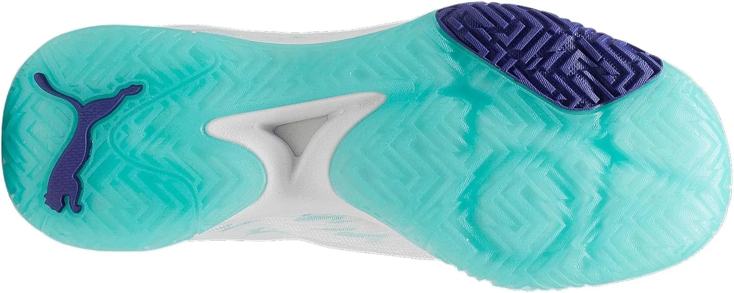 Кроссовки для тенниса PUMA Accelerate Turbo W+, Puma White Electric Peppermint — фото 4