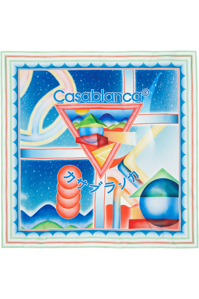 

Casablanca Разноцветный шелковый шарф средней толщины