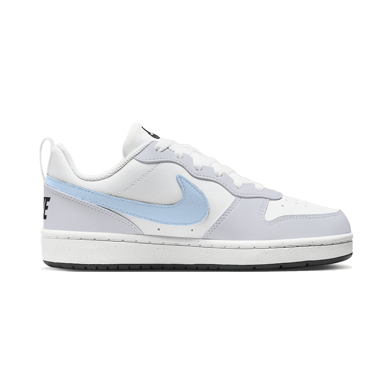 Court Borough Miffy Bunny устойчивые к истиранию низкие скейтерские кроссовки Blue для детей Nike, серый — фото 3