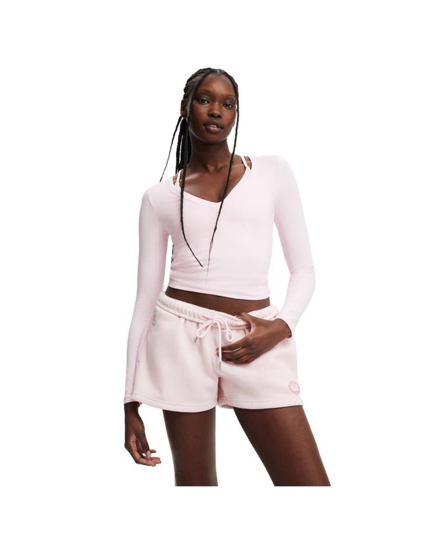 

Женская спортивная ультрамягкая футболка с длинным рукавом и глубоким вырезом COTTON ON, Cherry dream