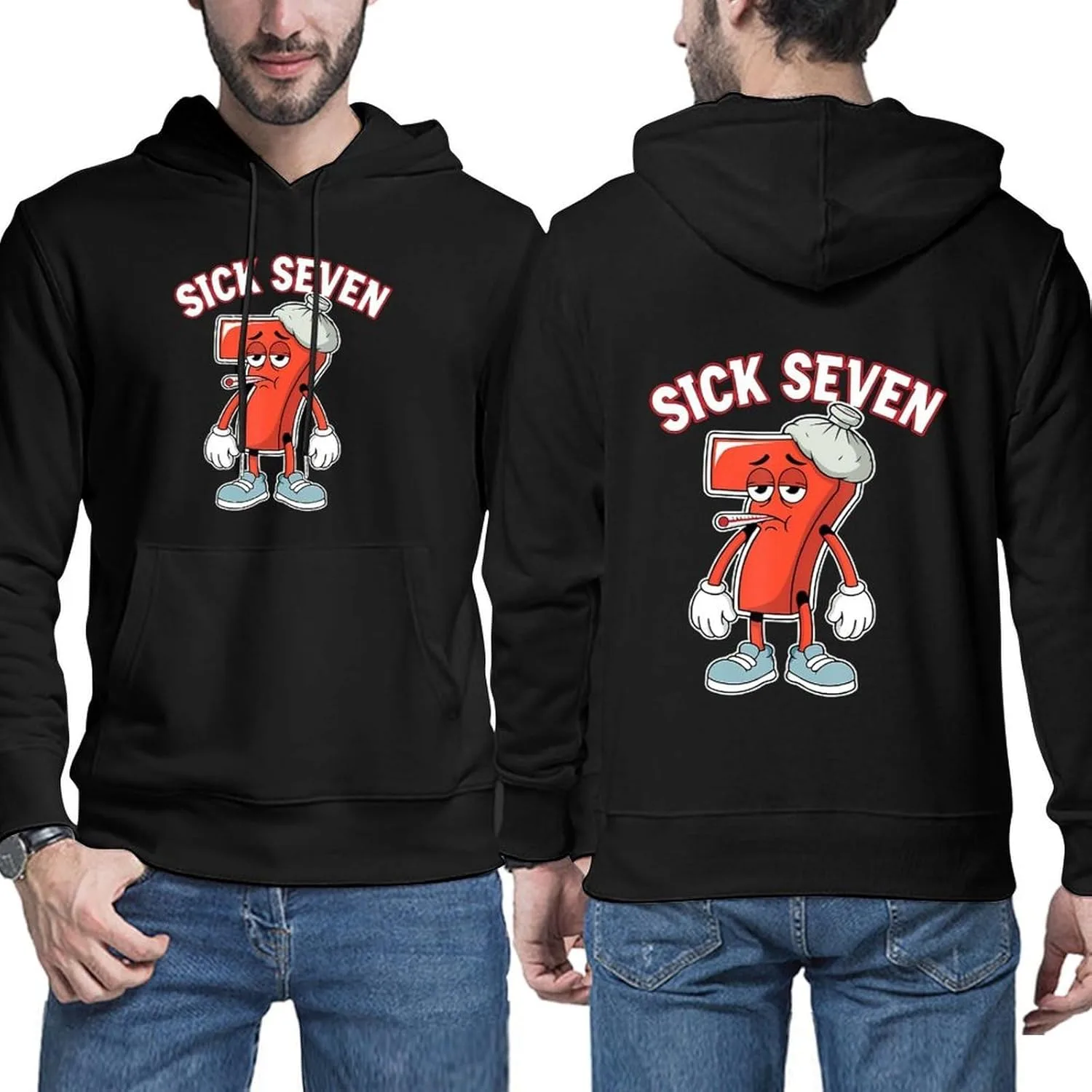 Толстовка Sick Seven 67 Meme Six Seven с карманом