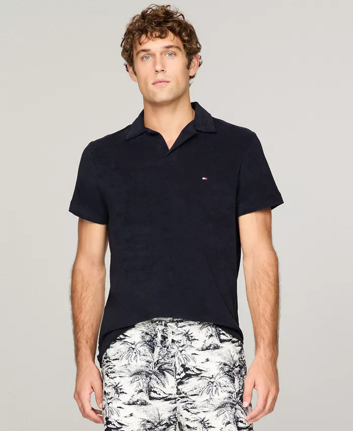 

Мужская поло из махровой ткани Regular-Fit Tommy Hilfiger, синий