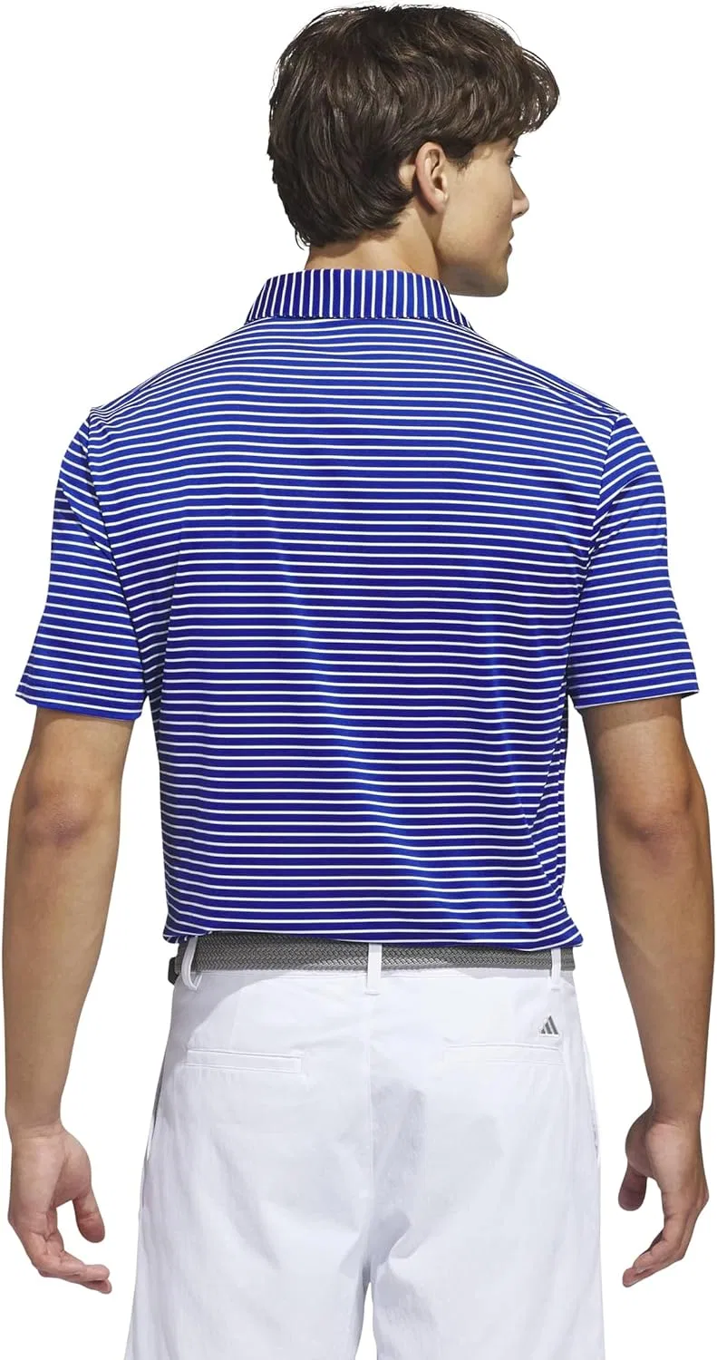 Поло мужское, двухцветное, adidas, Collegiate Royal, White — фото 3