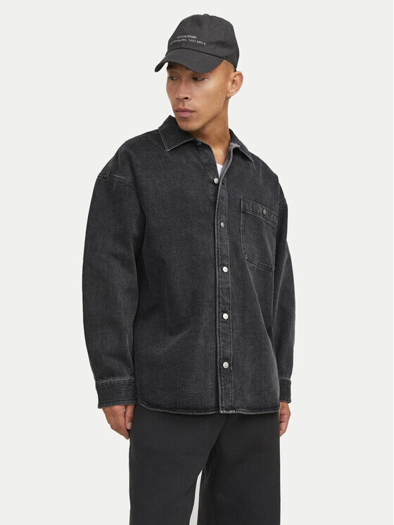 

Джинсовая рубашка свободного кроя Jack&Jones, черный