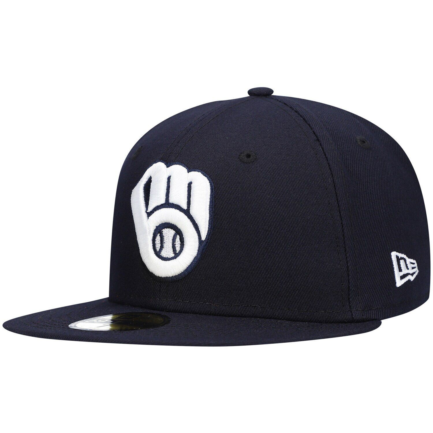 

Мужская темно-синяя шляпа с логотипом New Era Milwaukee Brewers 59FIFTY 59FIFTY