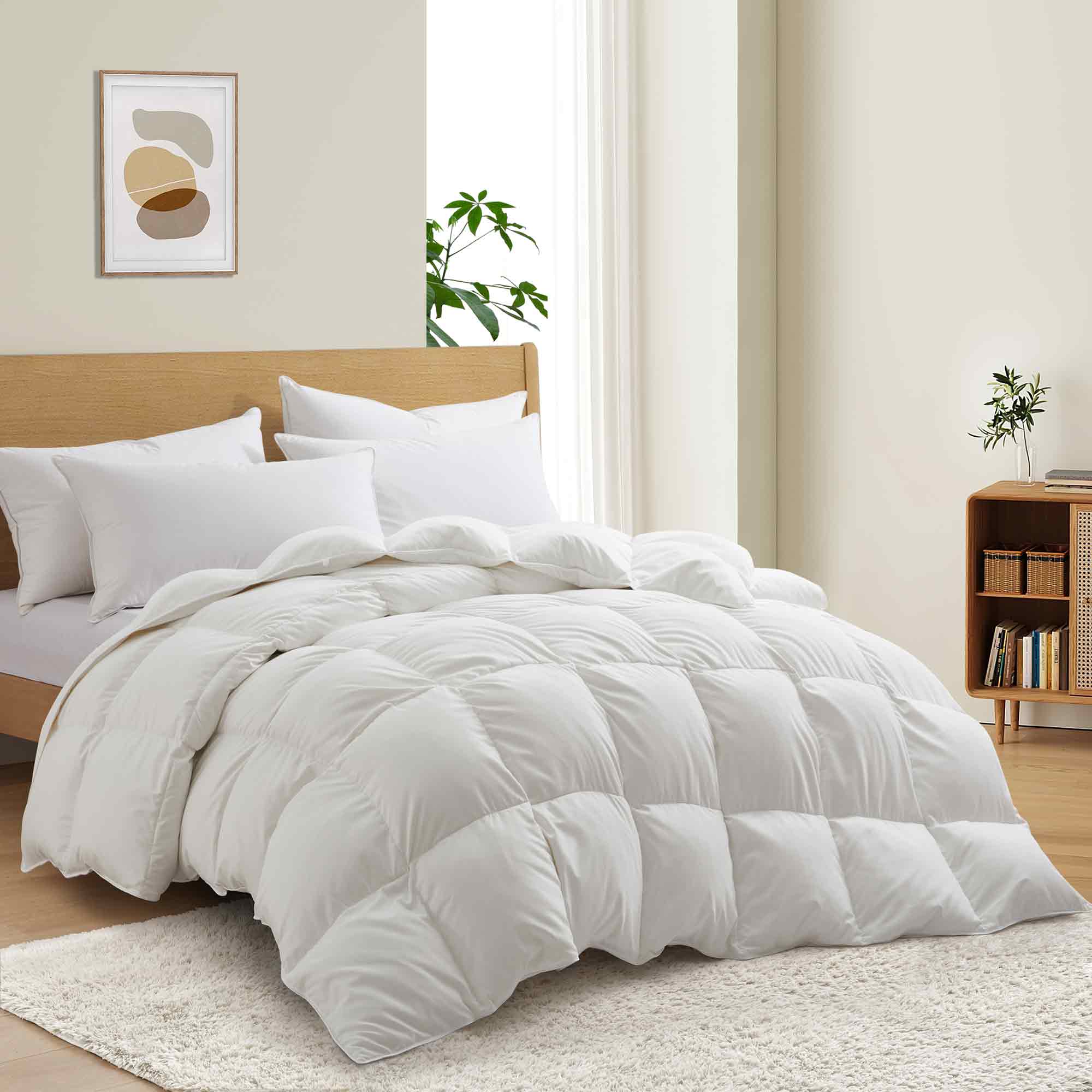 

Зимнее теплое одеяло Super Soft Shell, пододеяльник King или Quenn, можно стирать в машине Peace Nest, цвет White