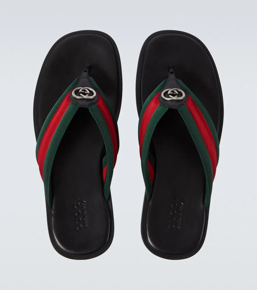 Слайды GG Web Stripe Gucci, зеленый — фото 4