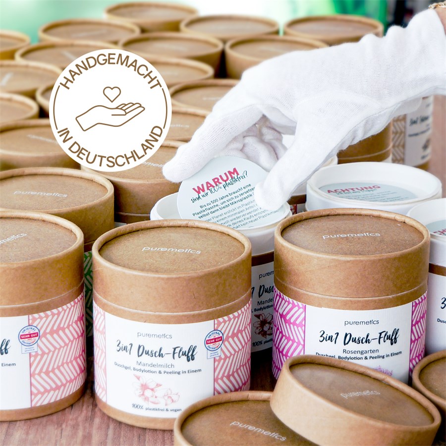Скраб для тела dusch-fluff shea care Puremetics, вес 300 гр. — фото 2