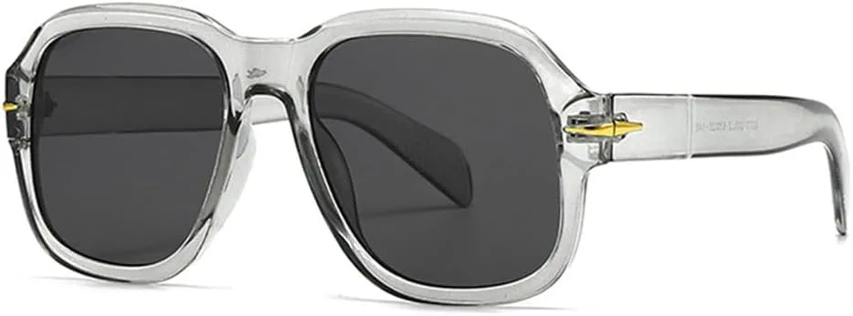 

Ретро солнцезащитные очки для женщин, прозрачные градиентные, с защитой от УФ-излучения UV400; мужские солнцезащитные очки с заклепками HCPIHF, Grey Grey