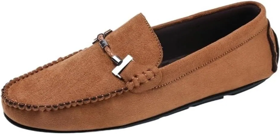Лоферы замшевые Loafers Slip-On коричневые DHFIRUFSHLO