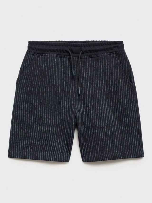 

Детские хлопковые шорты с кулиской в полоску Mango, Navy
