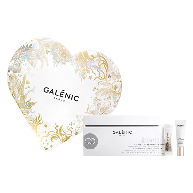 GALENIC Набор уходовой косметики Limited VC Serums Snow Algae Sun Protection Cream Heart Box с увлажняющим UV-фильтром 30 мл + 12 шт, Two-Piece Set: No. 1 Light-Sensing Active VC Serums 12 Sets+Sunscreen Lotions 30ml — фото 4