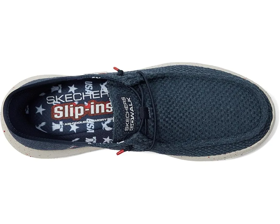Кроссовки SKECHERS Performance Go Walk Max - Hands Free Slip-ins The American Dream, Navy — фото 2