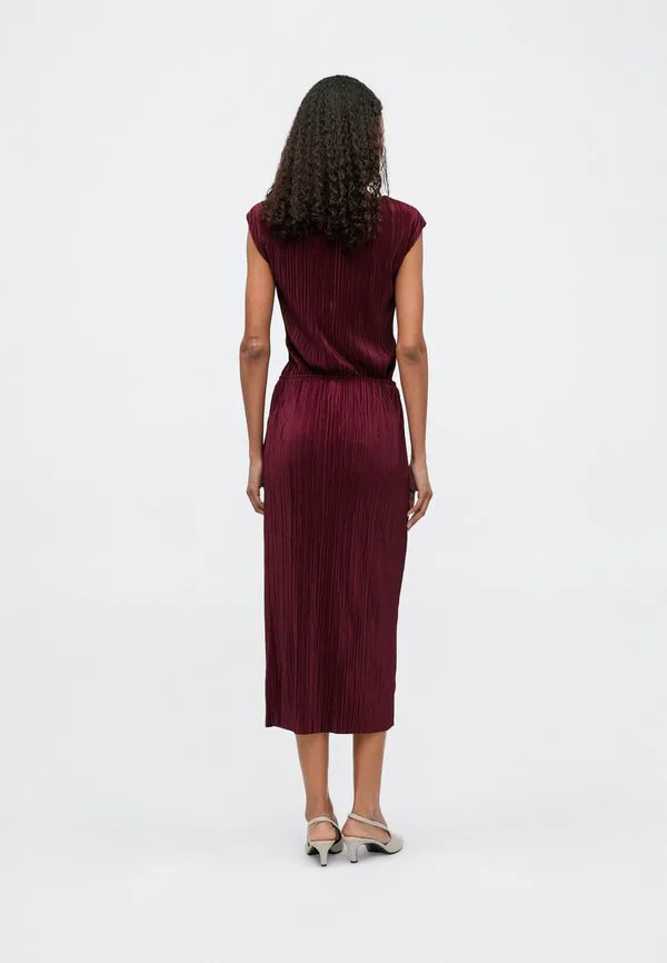 Плиссированная юбка миди, юбка в складку Calvin Klein, Berry Glaze — фото 3
